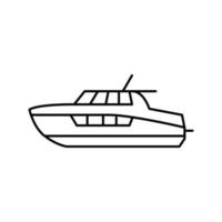 Cabin Cruiser Boot Symbol Leitung Vektor Illustration