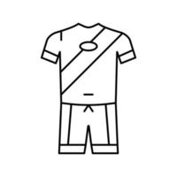 kostym fotbollsspelare linje ikon vektorillustration vektor