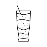 Smoothe Getränk trinken Symbol Leitung Vektor Illustration