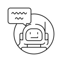 chatbot robot linje ikon vektor illustration