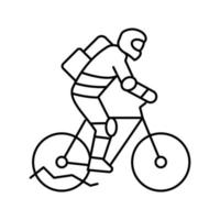 Bergreiten Fahrrad Symbol Leitung Vektor Illustration