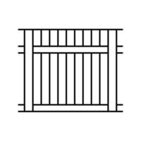 bakgård staket linje ikon vektorillustration vektor
