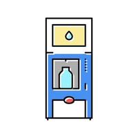 vatten varuautomater färg ikon vektor illustration