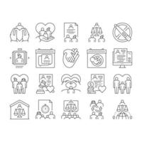 Symbole für die Sammlung von Adoptionspflegen für Kinder setzen Vektor