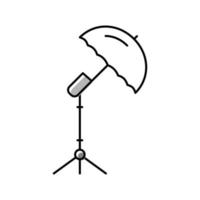 paraply foto studio enhet färg ikon vektor illustration