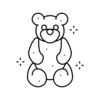 Jelly Bear Candy Gummibärchen Symbol Leitung Vektor Illustration