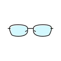 okulär glasögon optisk Färg ikon vektor illustration