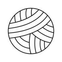 Strickball Textillinie Symbol Vektor Illustration