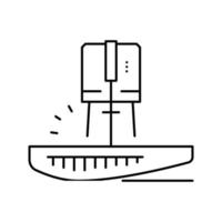Thunfisch Schnittlinie Symbol Vektor Illustration