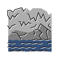 underjordiska floden färg ikon vektor illustration