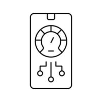 Telefon optimieren App-Linie Symbol Vektor Illustration