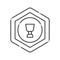 Silver Cup Spielbelohnungslinie Symbol Vektor Illustration