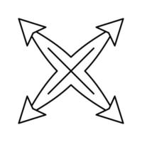 Orientierung Pfeillinie Symbol Vektor Illustration