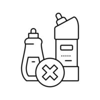 Verbot von chemischen Flüssigkeiten Kinder Symbol Leitung Vektor Illustration