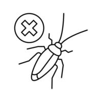 Kakerlake Kontrolllinie Symbol Vektor Illustration