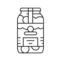 Kann Tomatenlinie Symbol Vektor Illustration