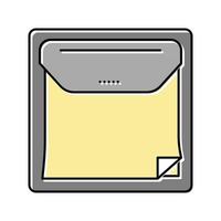 Notizen Dispenser Farbsymbol Vektor Illustration