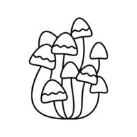 Pilze boho Symbol Leitung Vektor Illustration