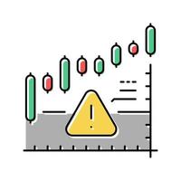 Stagflation Online-Markt Farbsymbol Vektor Illustration