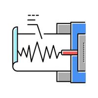 seismograf enhet färg ikon vektor illustration