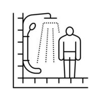 dusch för badlinje ikon vektorillustration vektor