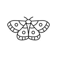 Motte Insekt Symbol Leitung Vektor Illustration