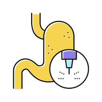 Magen Laser medizinische Behandlung Farbsymbol Vektor Illustration