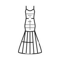 Schaufel Brautkleid Linie Symbol Vektor Illustration