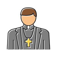 katholische Religion Farbe Symbol Vektor Illustration