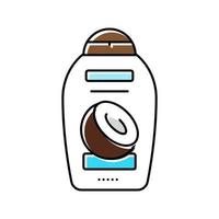 Shampoo-Kokosnuss-Coco-Farbsymbol-Vektorillustration vektor