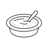 Suppe gekochte Karotte Zutat Symbol Leitung Vektor Illustration