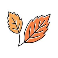 Herbst Blatt Farbe Symbol Vektor Illustration