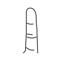 finger hand gest linje ikon vektorillustration vektor