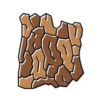 Rinde Holz Farbe Symbol Vektor Illustration