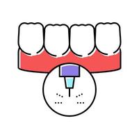 Stomatologie Zähne Laserbehandlung Farbsymbol Vektor Illustration