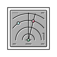 Farbsymbol-Vektorillustration für Radarortungstechnologie vektor
