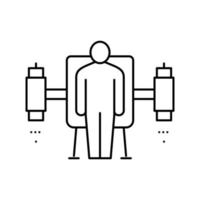 Jetpack Ausrüstung Linie Symbol Vektor Illustration