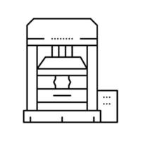 Drücken Sie Ausrüstung Symbol Leitung Vektor Illustration