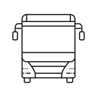 buss transport fordon linje ikon vektor illustration