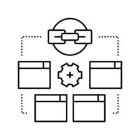 optimierung link linie symbol vektor illustration