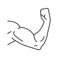 Arm Muskellinie Symbol Vektor Illustration