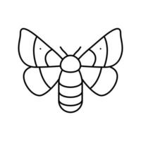 Larven Seidenraupe Symbol Leitung Vektor Illustration