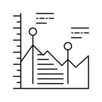 analysera dokument linje ikon vektorillustration vektor