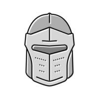 Helm Ritter Farbe Symbol Vektor Illustration