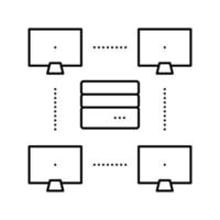 Server-Computer Symbol Leitung Vektor-Illustration vektor