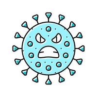 lactobacillus bakterie virus Färg ikon vektor illustration