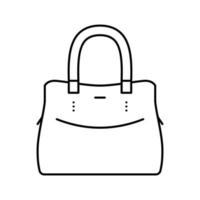 Ledertasche Frau Symbol Leitung Vektor Illustration