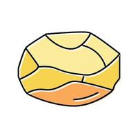 eine geschälte Kartoffel Farbe Symbol Vektor Illustration