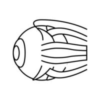 Auge menschliches Organ Symbol Leitung Vektor Illustration