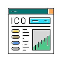 ico Markt Farbsymbol Vektor Illustration